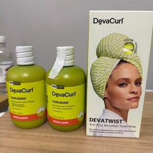 NEW DevaCurl CurlBond Bundle w/ Devatwist Towel $102 Retail